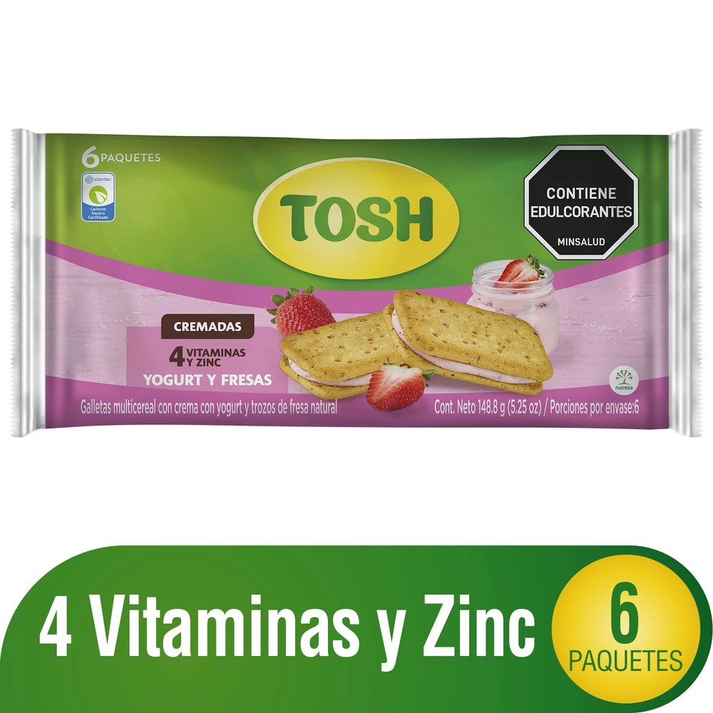 GALLETA TOSH YOGU/FRES 6 X 148 GR