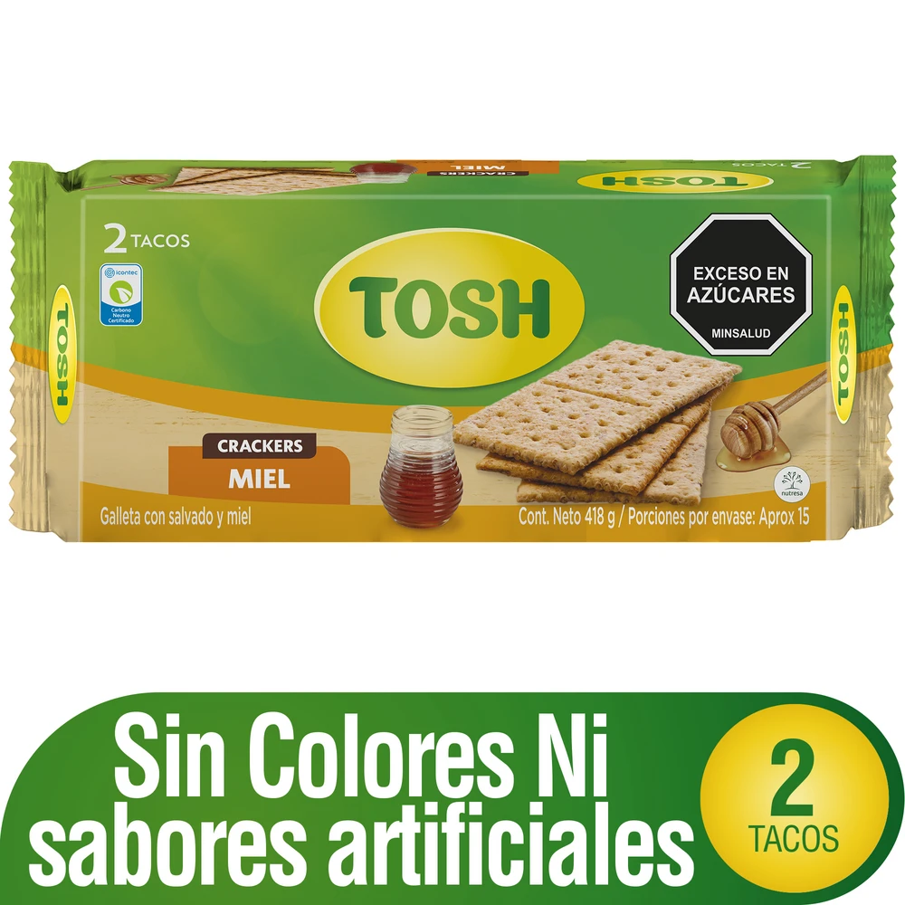 GALLETA TOSH MIEL 2 TACOS X 418 GR