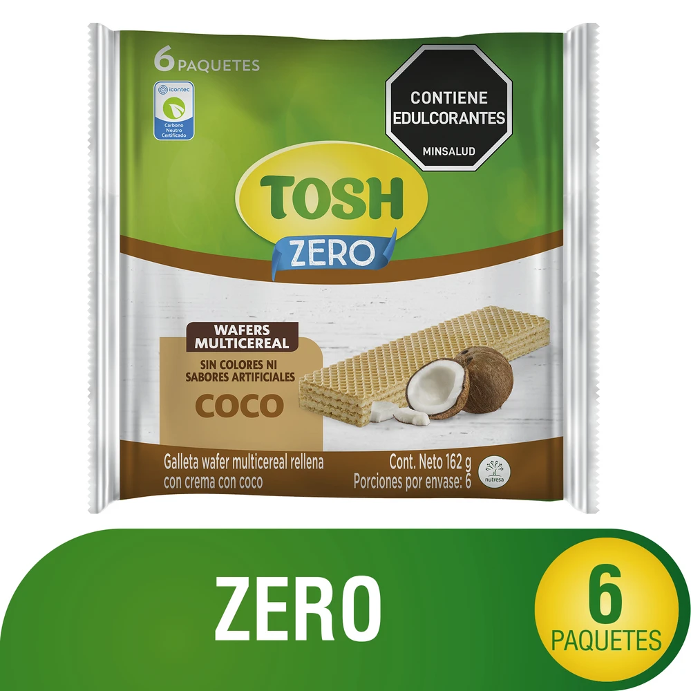 GALLETAS TOSH WAFER COCO 162 GR X 162 GR