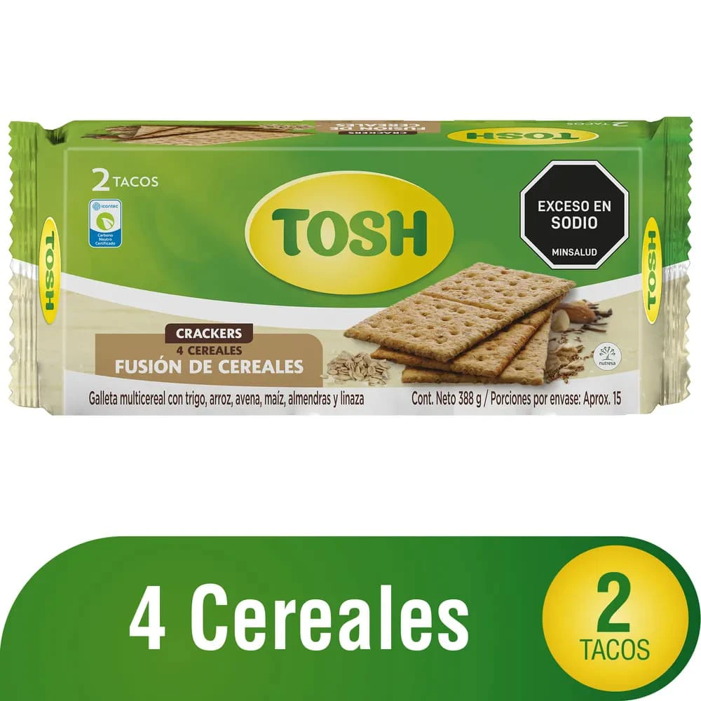 GALLETA TOSH FUSION DE CEREAL 2TC X 388 GR