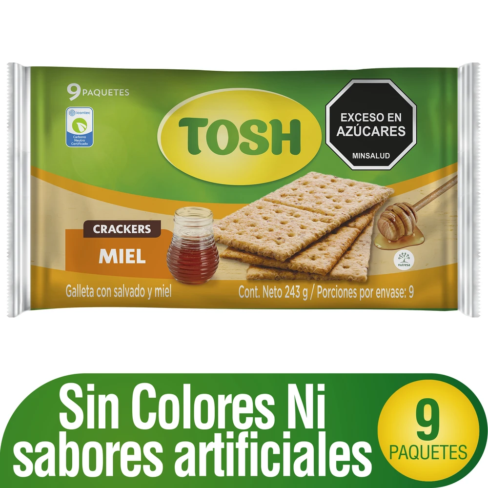 GALLETA TOSH MIEL 9 PQT