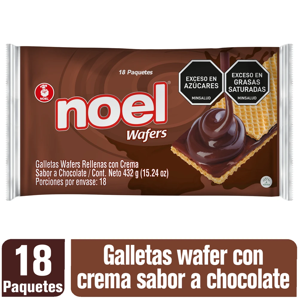GALLETA NOEL WAFER CHOCOLATE 18/ X 432 GR