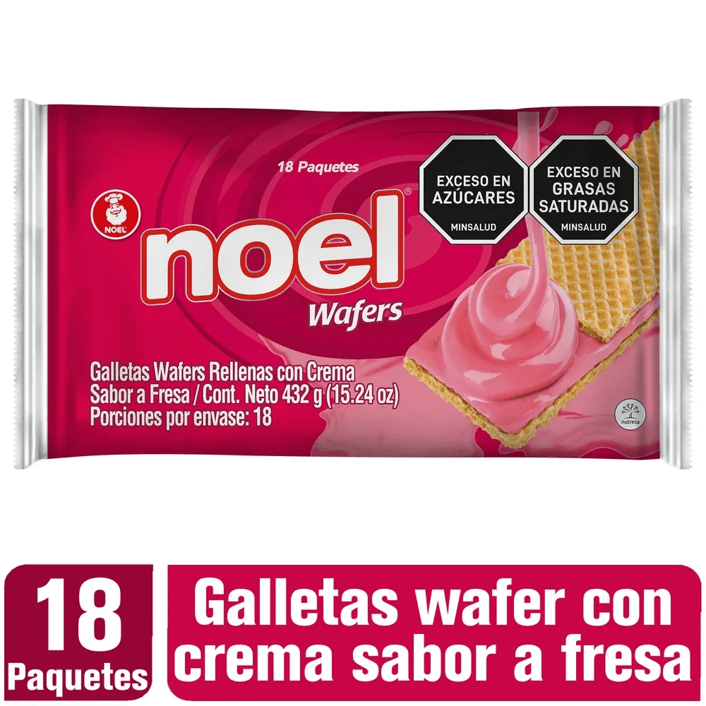 GALLETA NOEL WAFER FRESA 18 PQ 432 GR X 432 GR