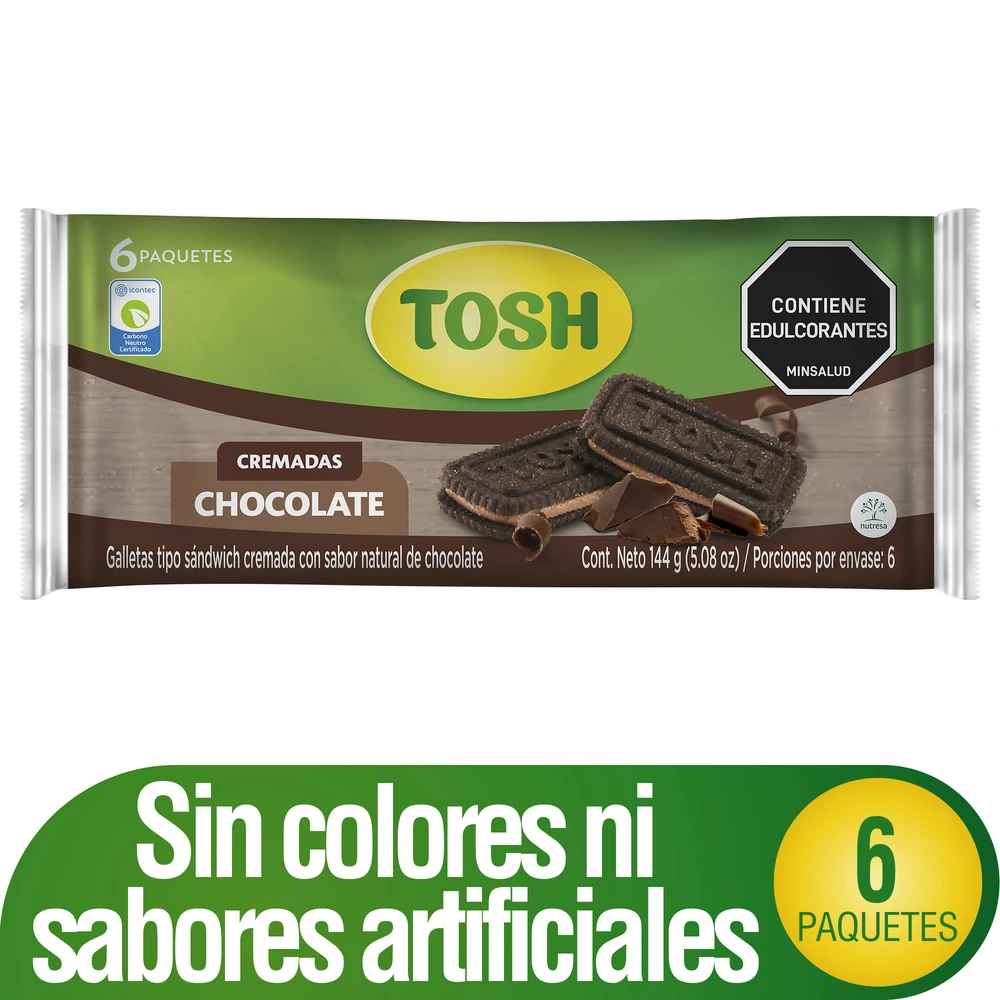 GALLETA TOSH CHOCOLATE 6 PAQ X 144 GR