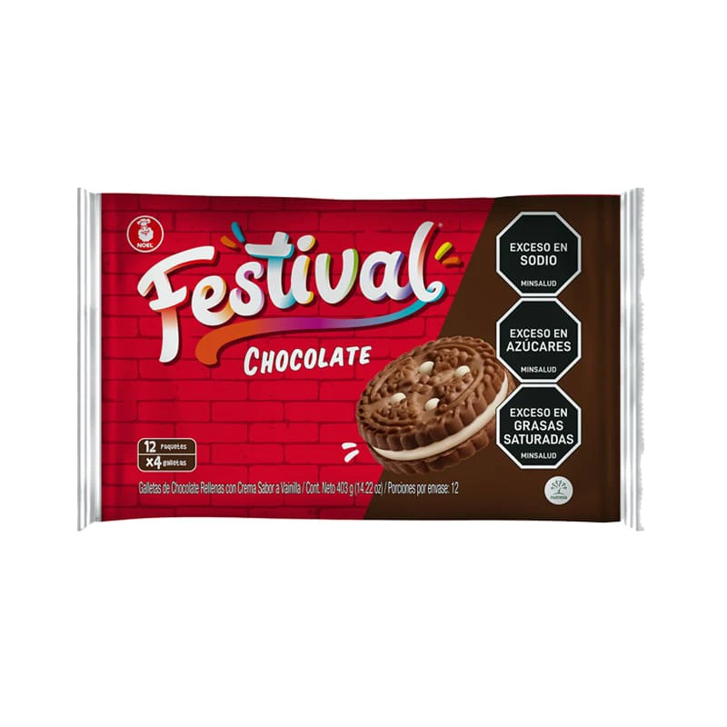 GALLETA FESTIVAL CHOCO 600 X 12 UNDS