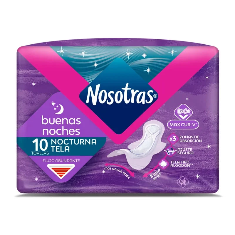 TOALLA NOSOTRAS TELA BUENAS NOCHES X 10 UNDS