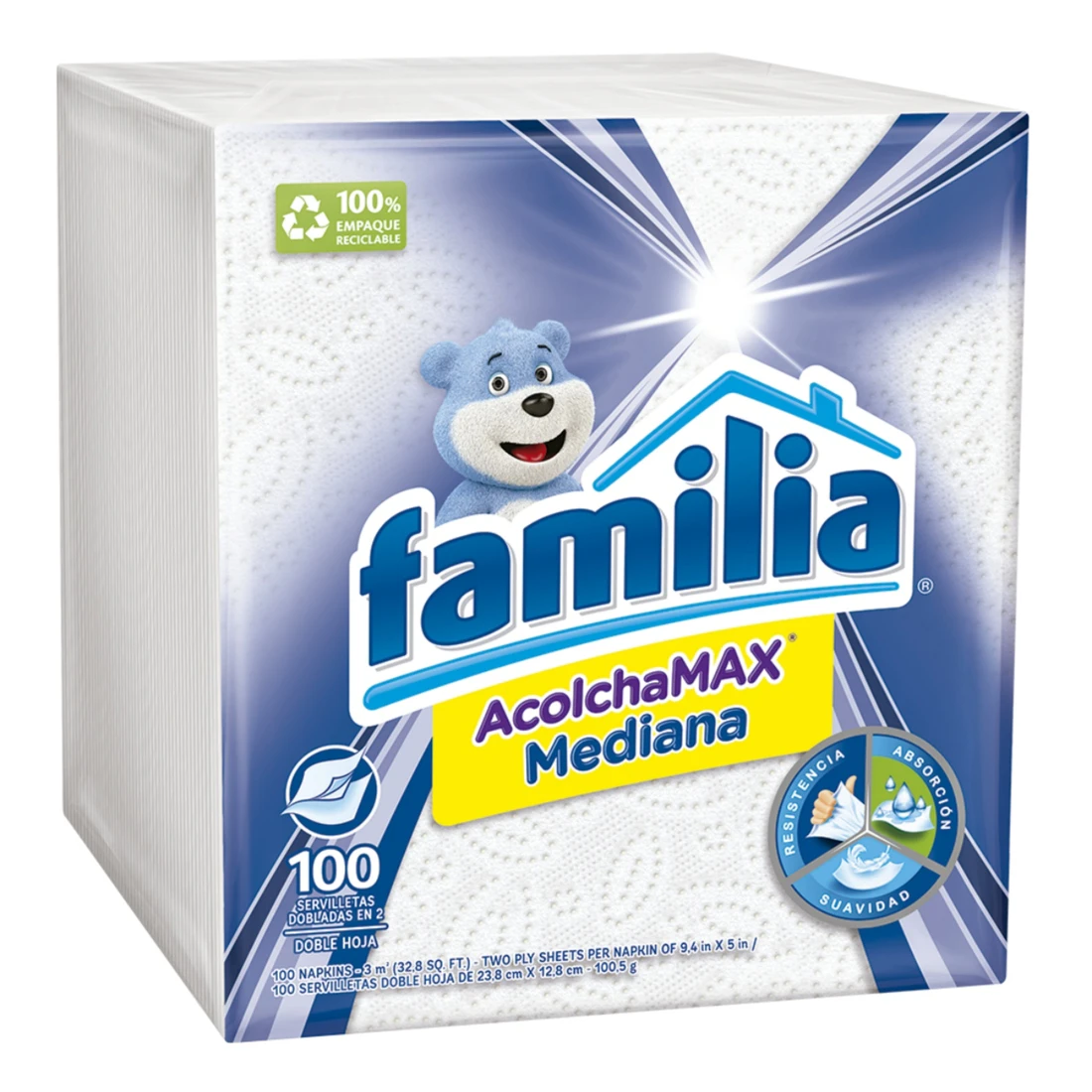 SERVILLETAS ACOLCHAMAX MEDIAN 100UN X 100 UNDS