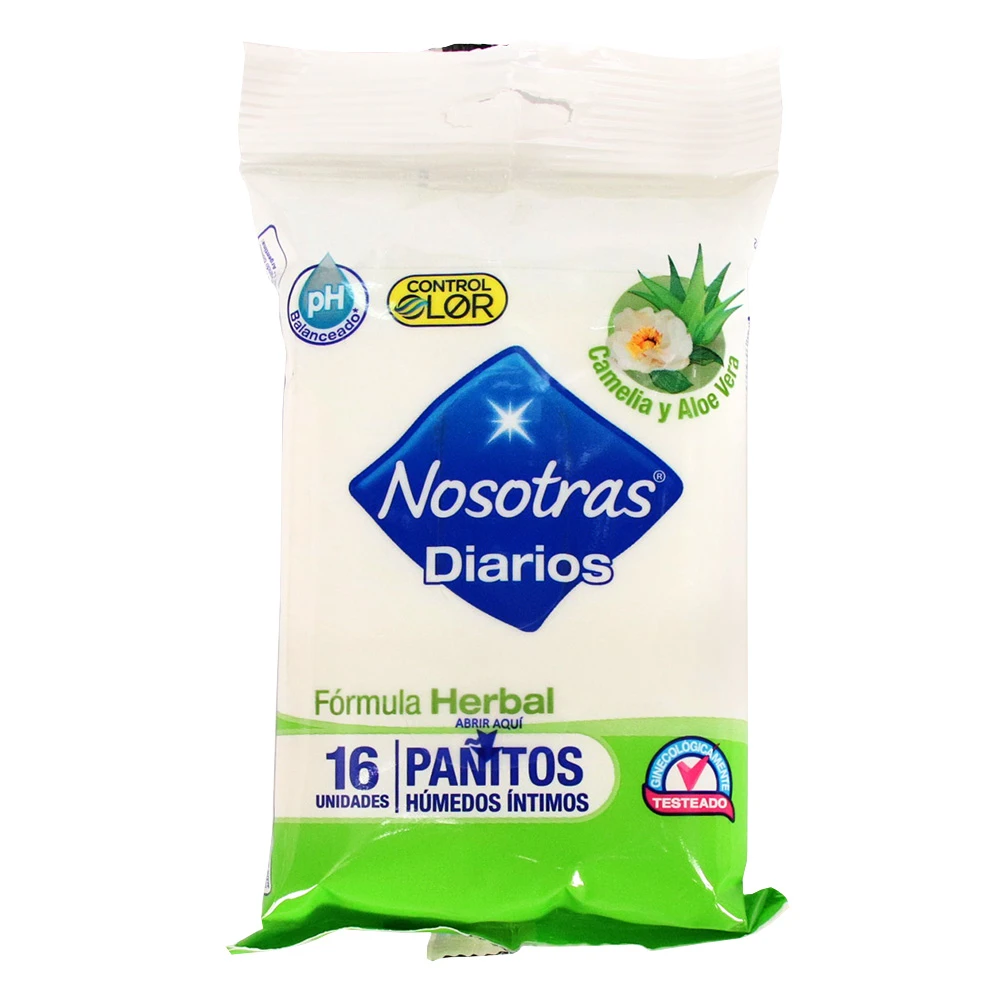 PAÑITOS INTIMOS NOSOTRAS 16UNID X 16 UNDS