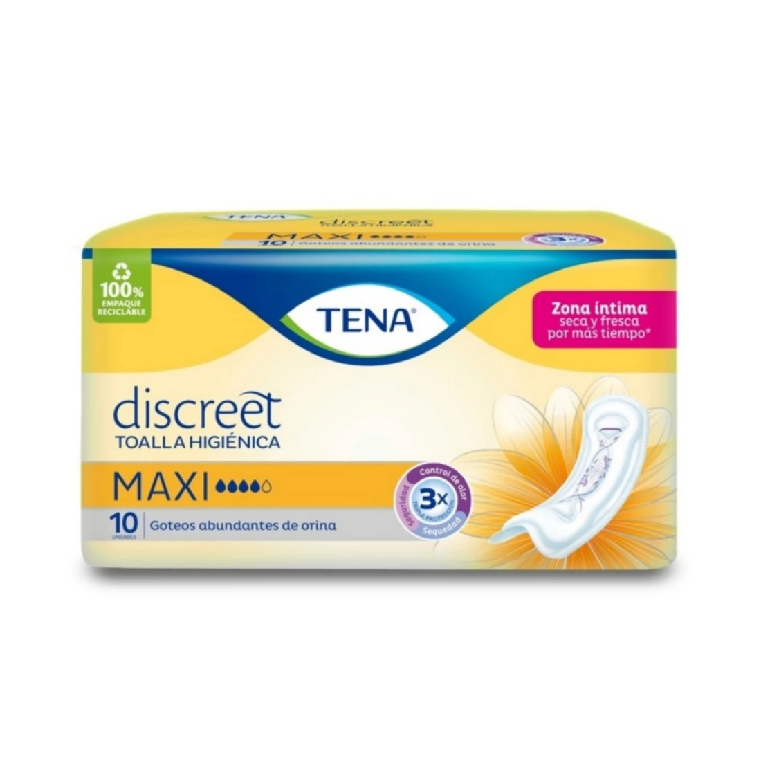 PAÑAL TENA MUJER MAXI 10 UND X 10 UNDS