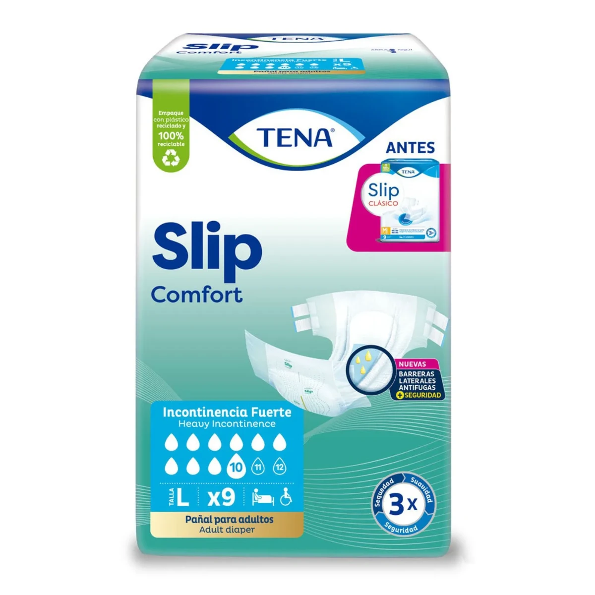 PAÑAL TENA SLIP CLAS LARG 9UNID X 9 UNDS