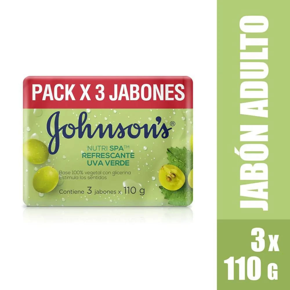 JABON BAÑO JOHNSON & JOHNSON ADUL UVA 3 X 110 GR