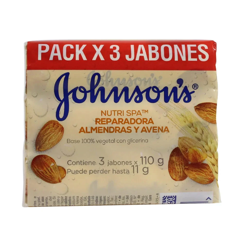 JABON BAÑO JOHNSON & JOHNSON ADULTO AVENA X 110 GR X 3 UNDS