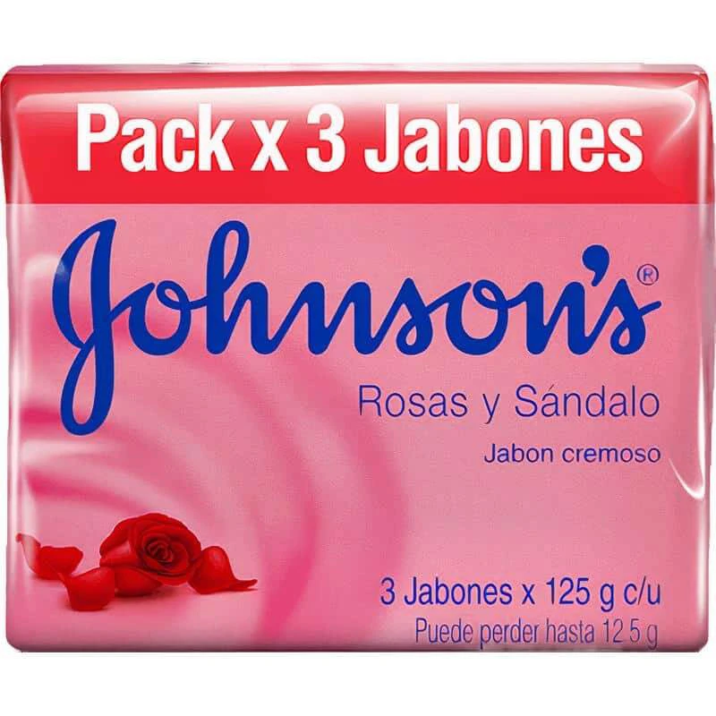 JABON BAÑO JOHNSON & JOHNSON ADUL ROSAS 3 X 110 GR