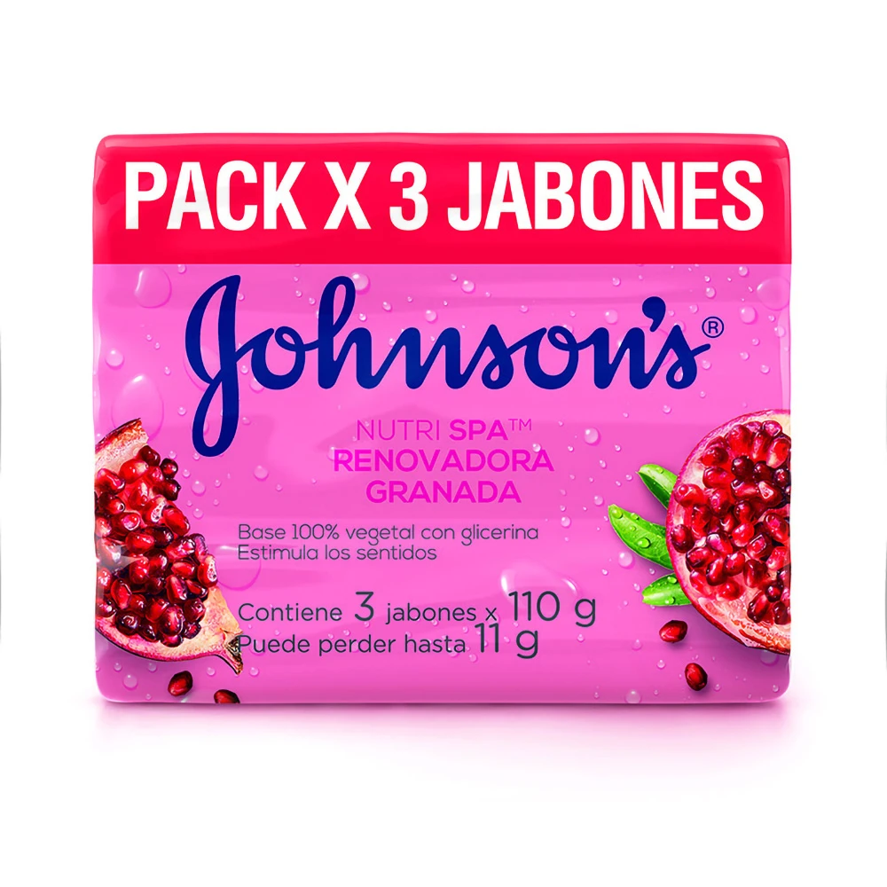 JABON BAÑO JOHNSON & JOHNSON ADUL GRANADA 3 X 110 GR