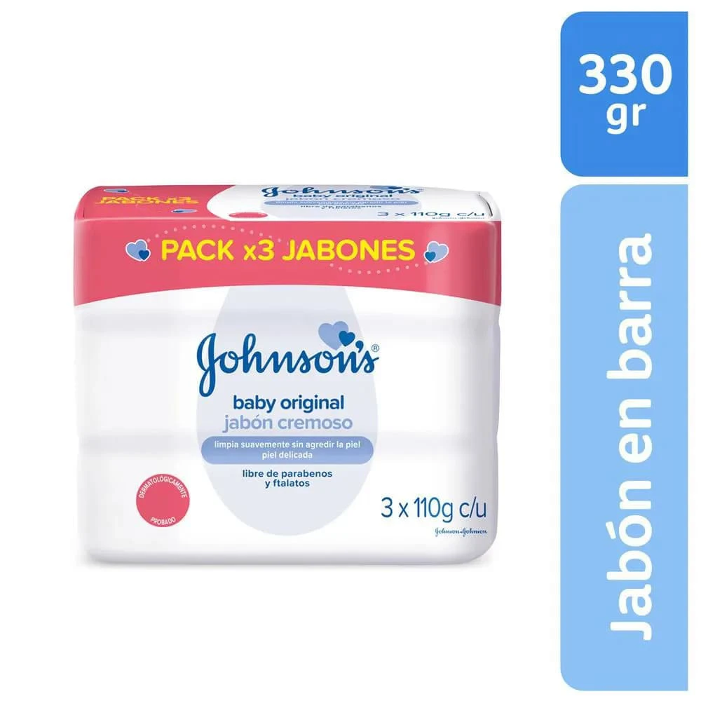 JABON BAÑO JOHNSON & JOHNSON BABY ORIG 3 X 110 GR