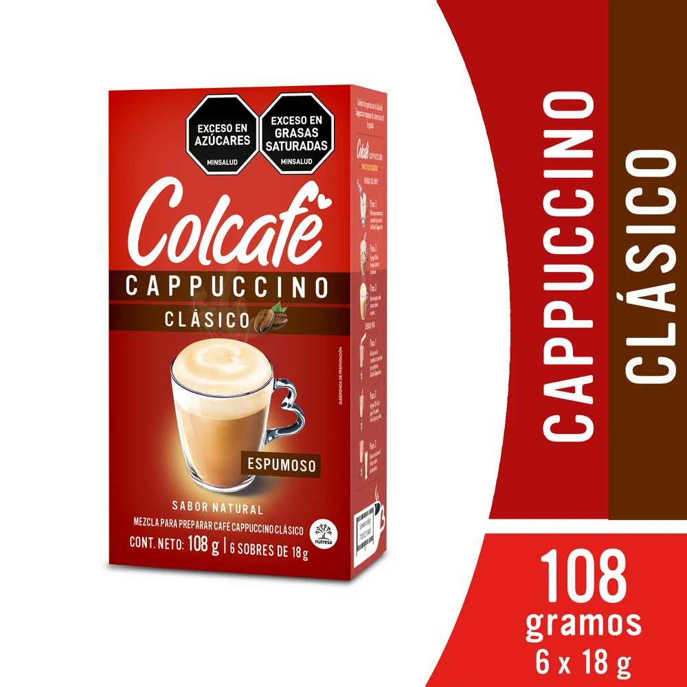 COLCAFE CAPUCHINO CLASICO X 18 GR X 6 UNDS