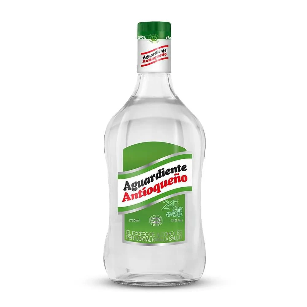 AGUARDIENTE ANTIOQUEÑO VERDE SIN AZUCAR X 1750 ML