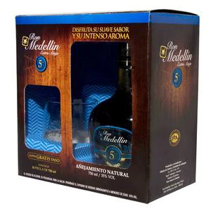 RON MEDELLIN 5 AÑOS SIN AZUCAR BOTELLA X 750 ML