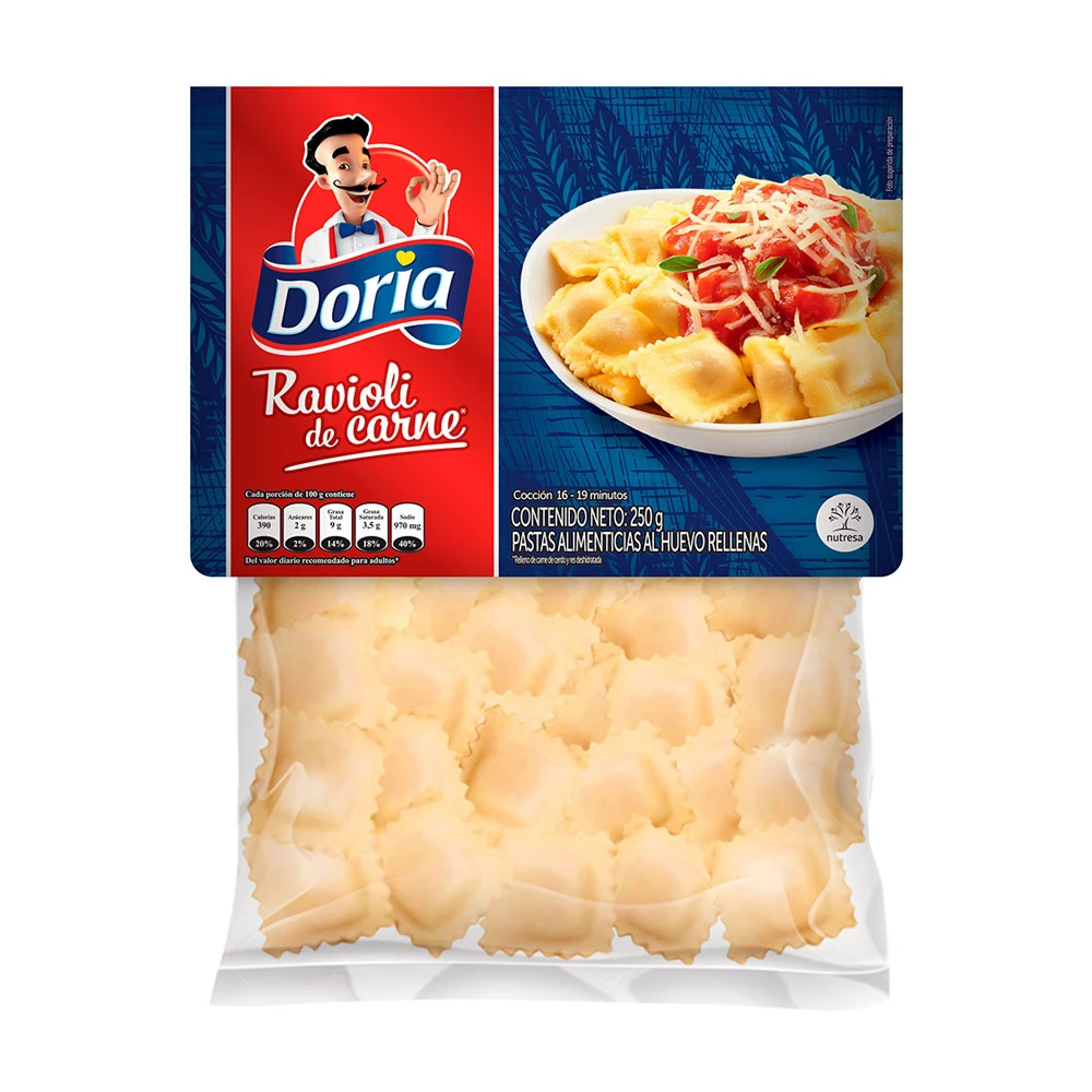 PASTAS DORIA RAVIOLI DE CARNE 250