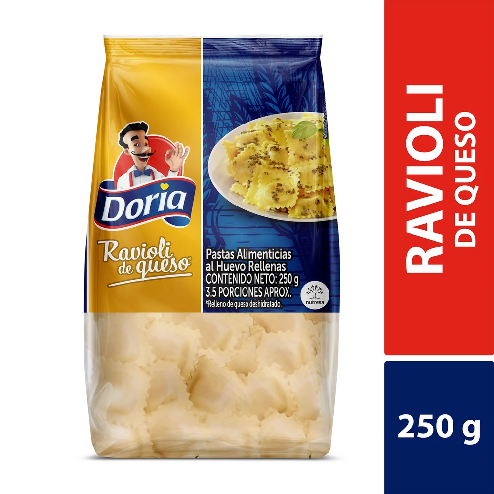 PASTAS DORIA RAVIOLI QUESO X 250 GR