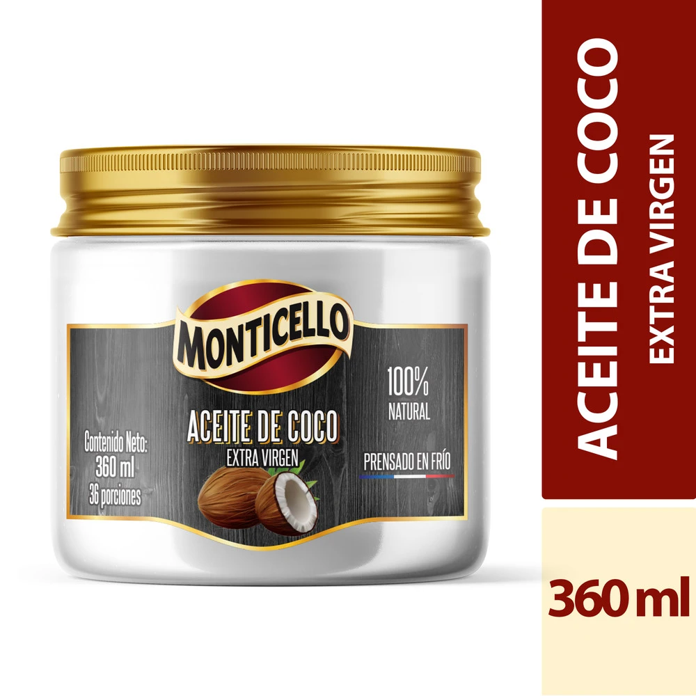 ACEITE DE COCO MONTICELLO X 360 ML