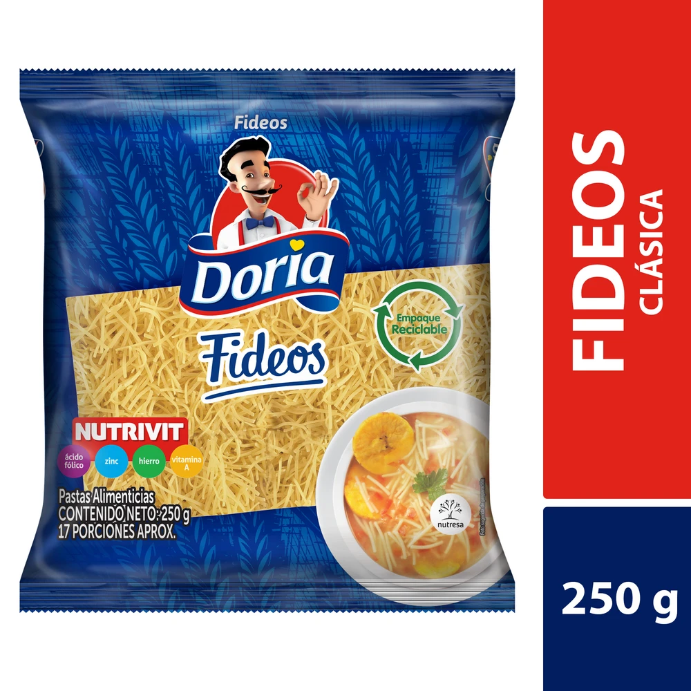 PASTAS DORIA FIDEOS X 250 GR