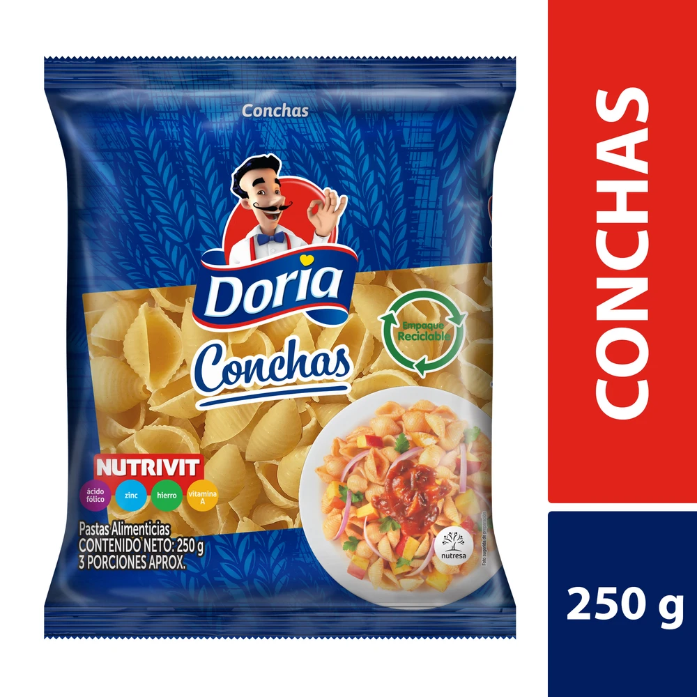 PASTAS DORIA CONCHA X 250 GR