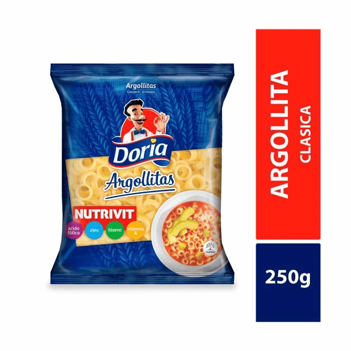 PASTAS DORIA ARGOLLITAS X 250 GR