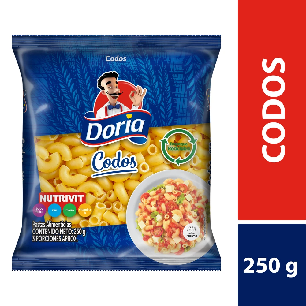 PASTAS DORIA CODOS X 250 GR