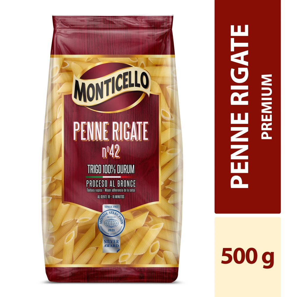 PASTAS MONTI PENNE RICATE X 500 GR