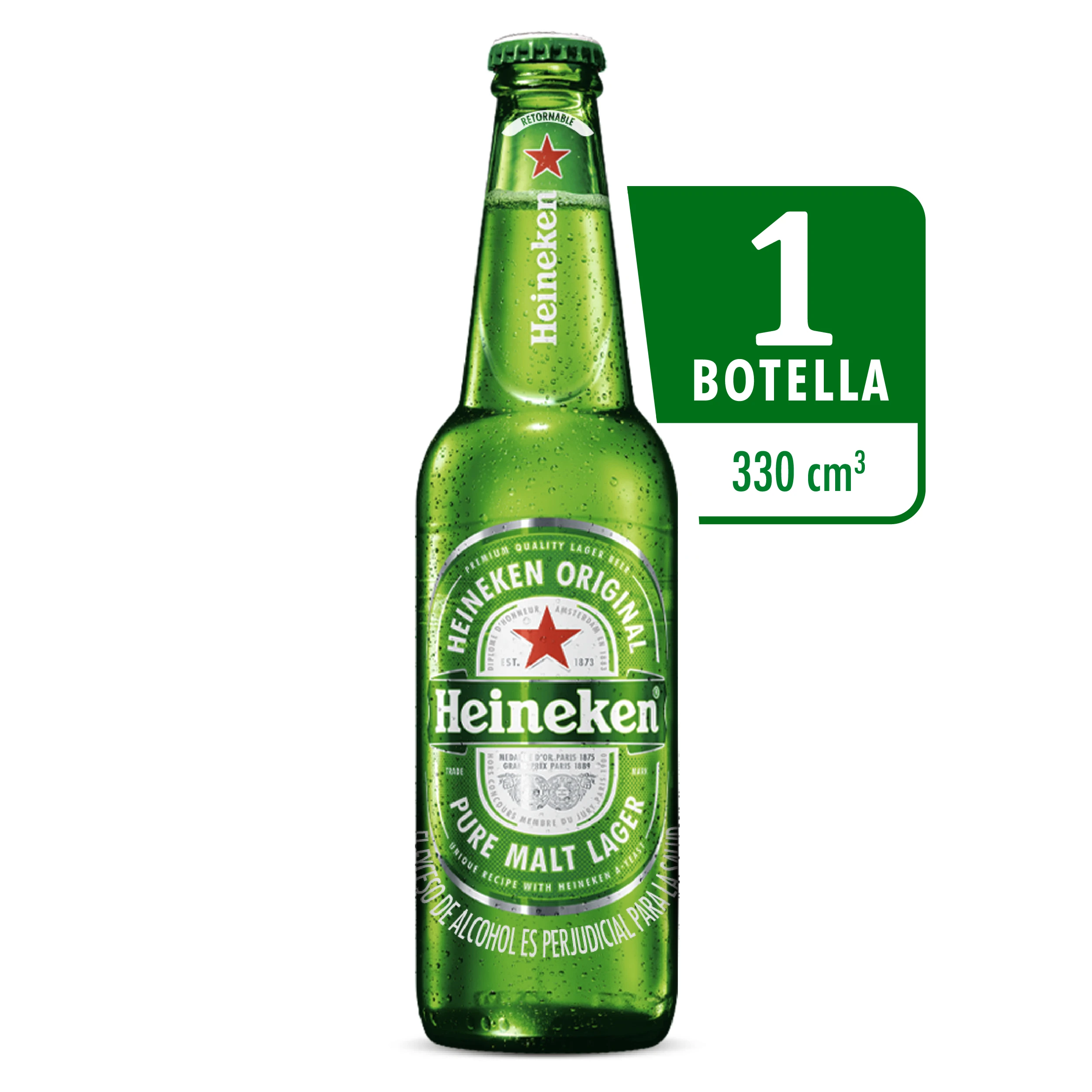 CERVEZA HEINEKEN BOTELLA X 330 CC