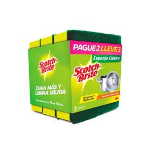 ESPONJA SCOTCH B CLASICA P 2 LL 3UN X 2 LT