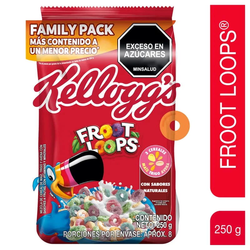 CEREAL KELLOS FROOT LOOPS X 250 GR