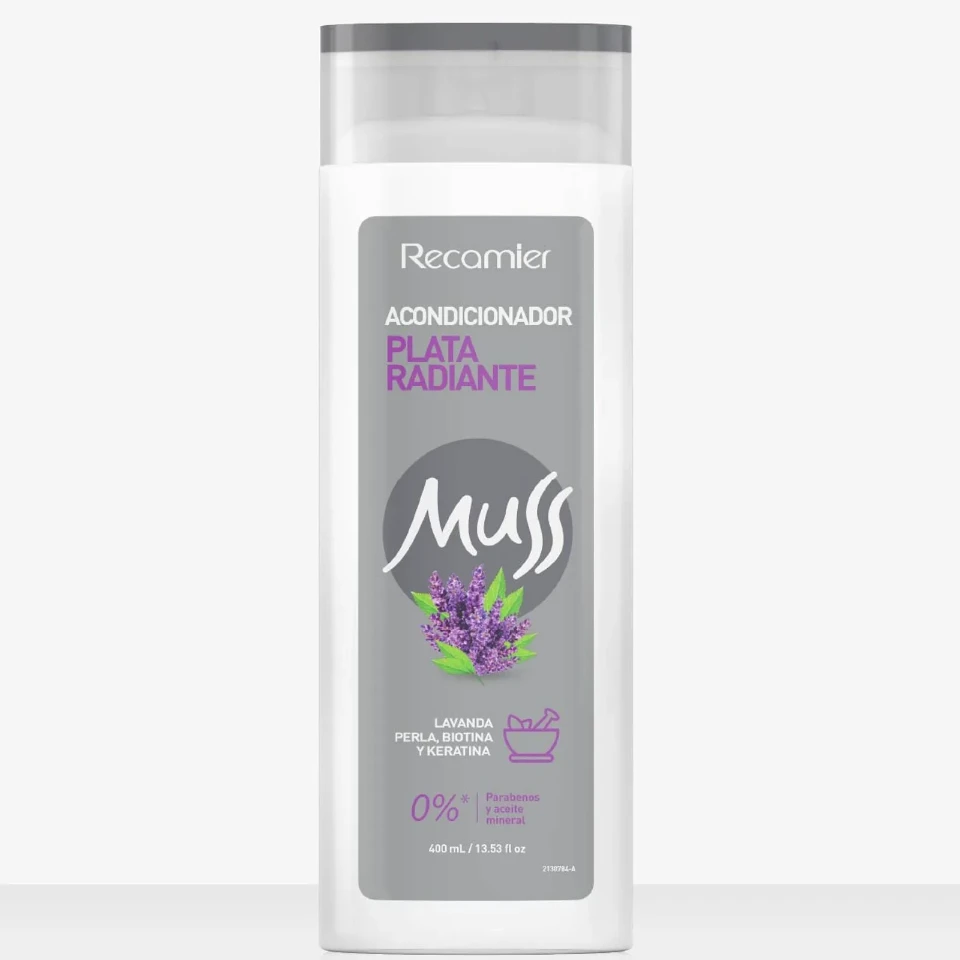ACONDICIONADOR MUSS PLATA RADIANTE X 400 ML
