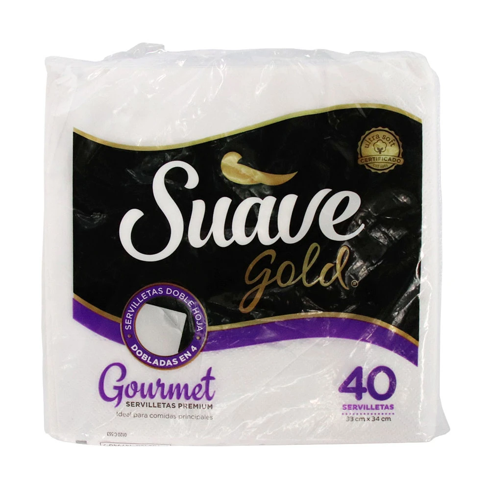 SERVILLETA SUAVE GOURMET 40UN X 40 UNDS