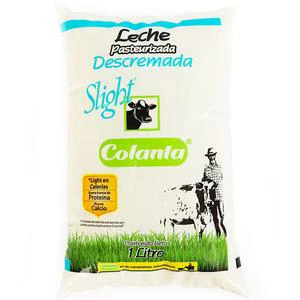 LECHE COLANTA DESCREMADA SLIGHT BOLSA X 1000 ML
