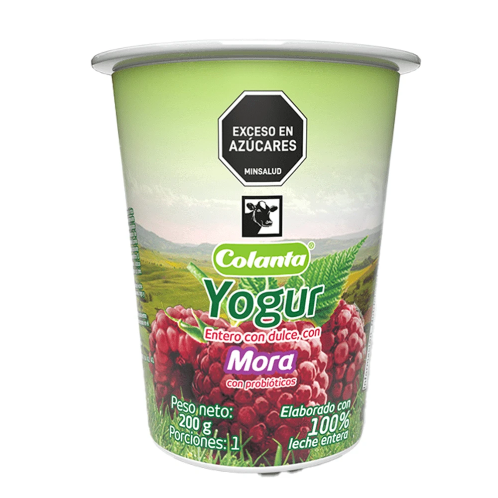 YOGUR COLANTA FRUTOS MORA X 190 GR