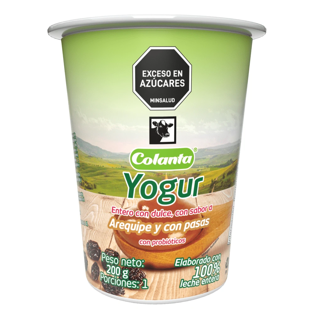 YOGUR COLANTA FRUTAS AREQ X 190 GR