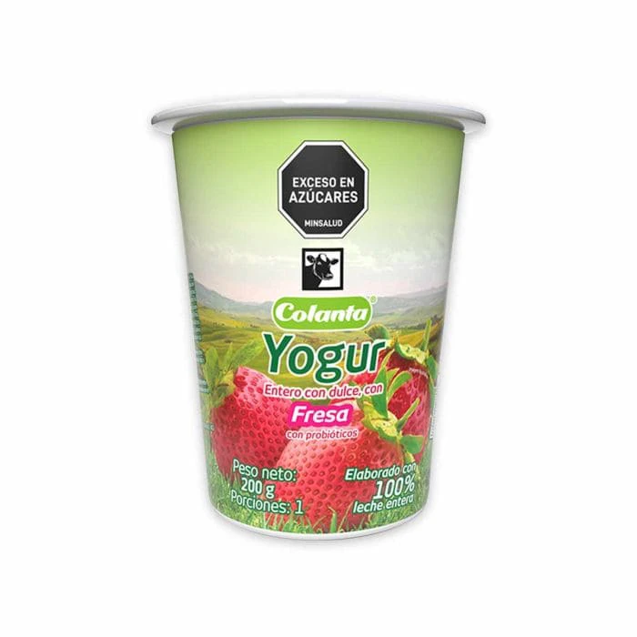 YOGUR COLANTA FRUTAS FRESA X 190 GR