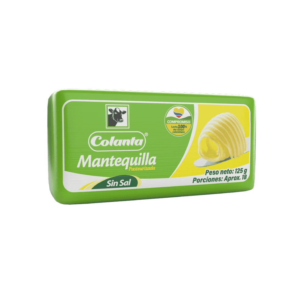 MANTEQUILLA COLANTA SIN SAL X 125 GR