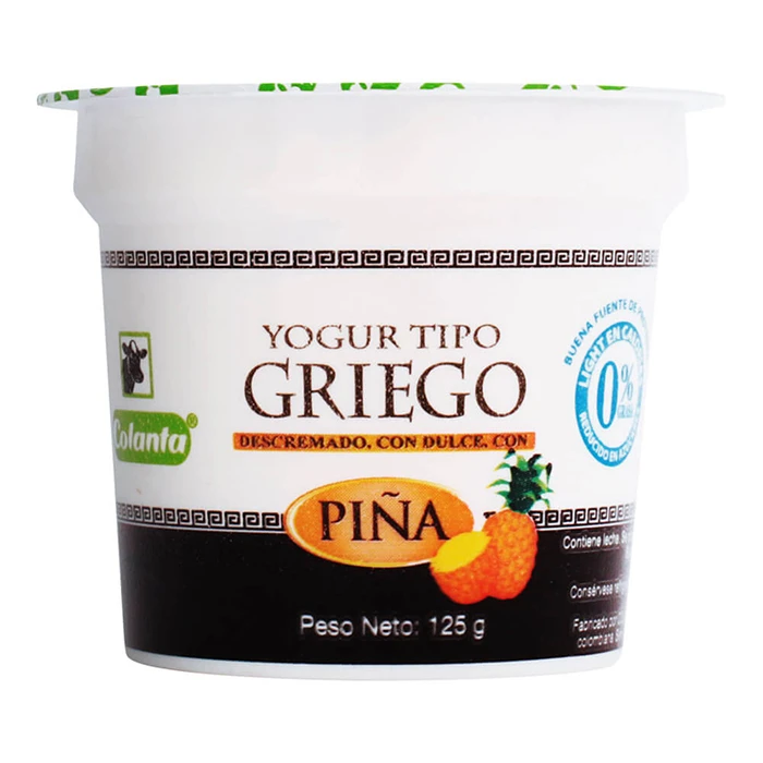 YOGUR COLANTA GRIEGO PIÑA X 125 GR