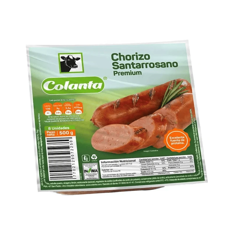 CHORIZO COLANTA SANTARO X 500 GR