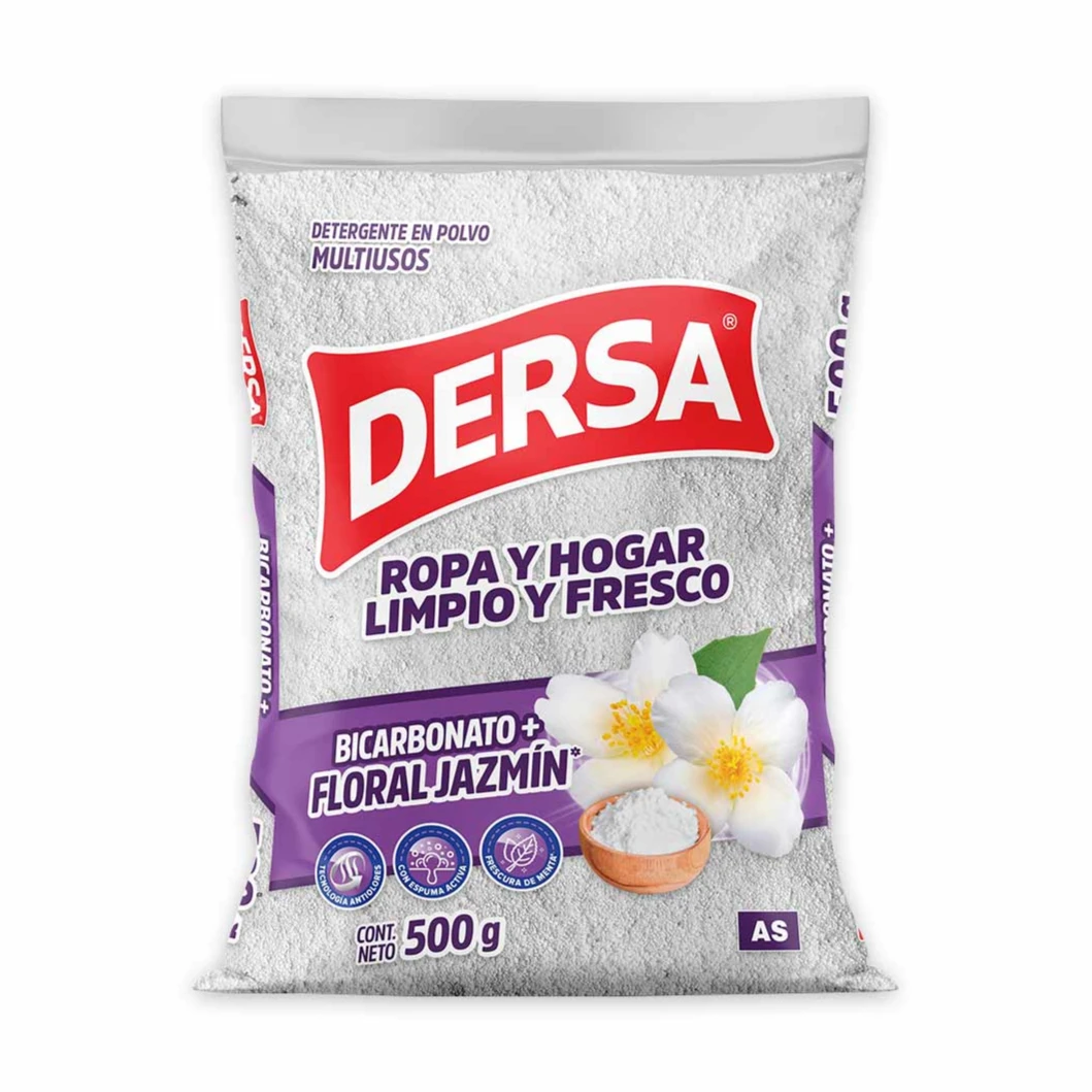 DETERGENTE DERSA POLVO JAZMIN+BICARBONATO X 500 GR