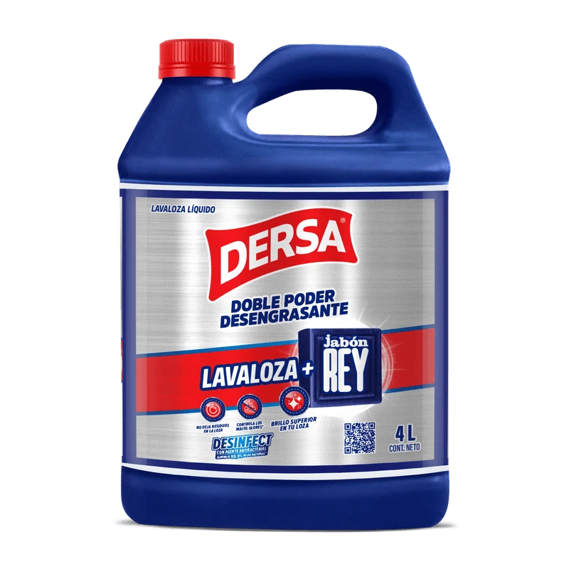 LAVA PLATOS DERSA LIQUIDO JABON REY 4000 ML X 4000 ML
