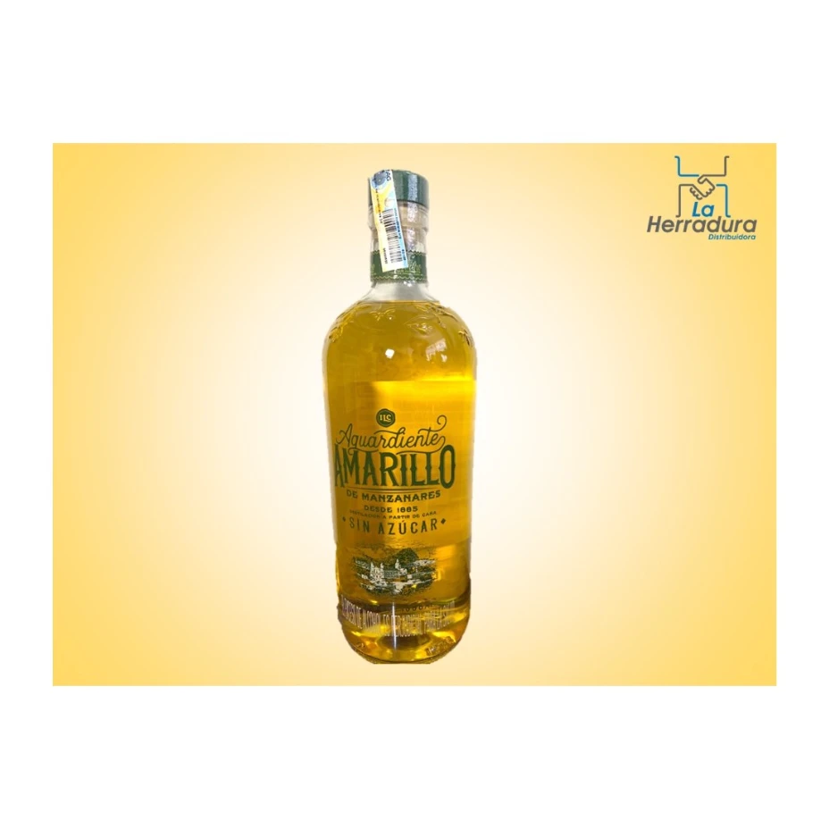 AGUARDIENTE AMARILLO MANZANARES VIDRIO X 1000ML