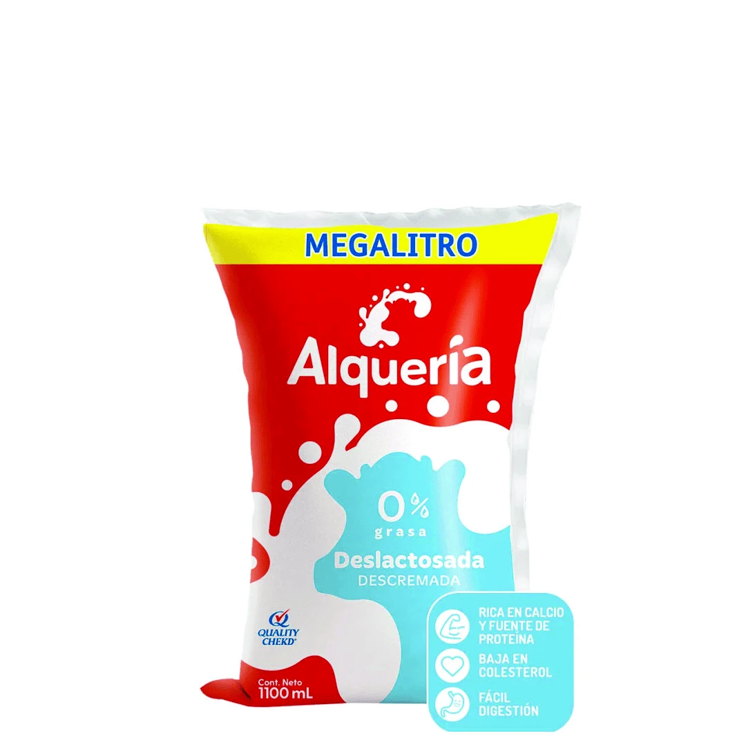 LECHE ALQUERIA DESCREMADA DESLACTOSADA X 1100 ML