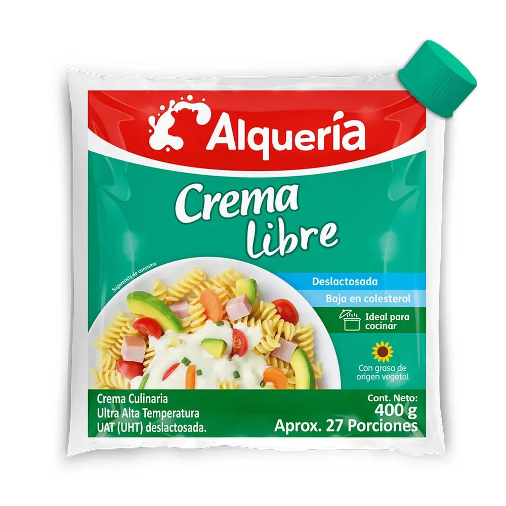 CREMA DE LECHE ALQUERIA LIBRE X 400 GR