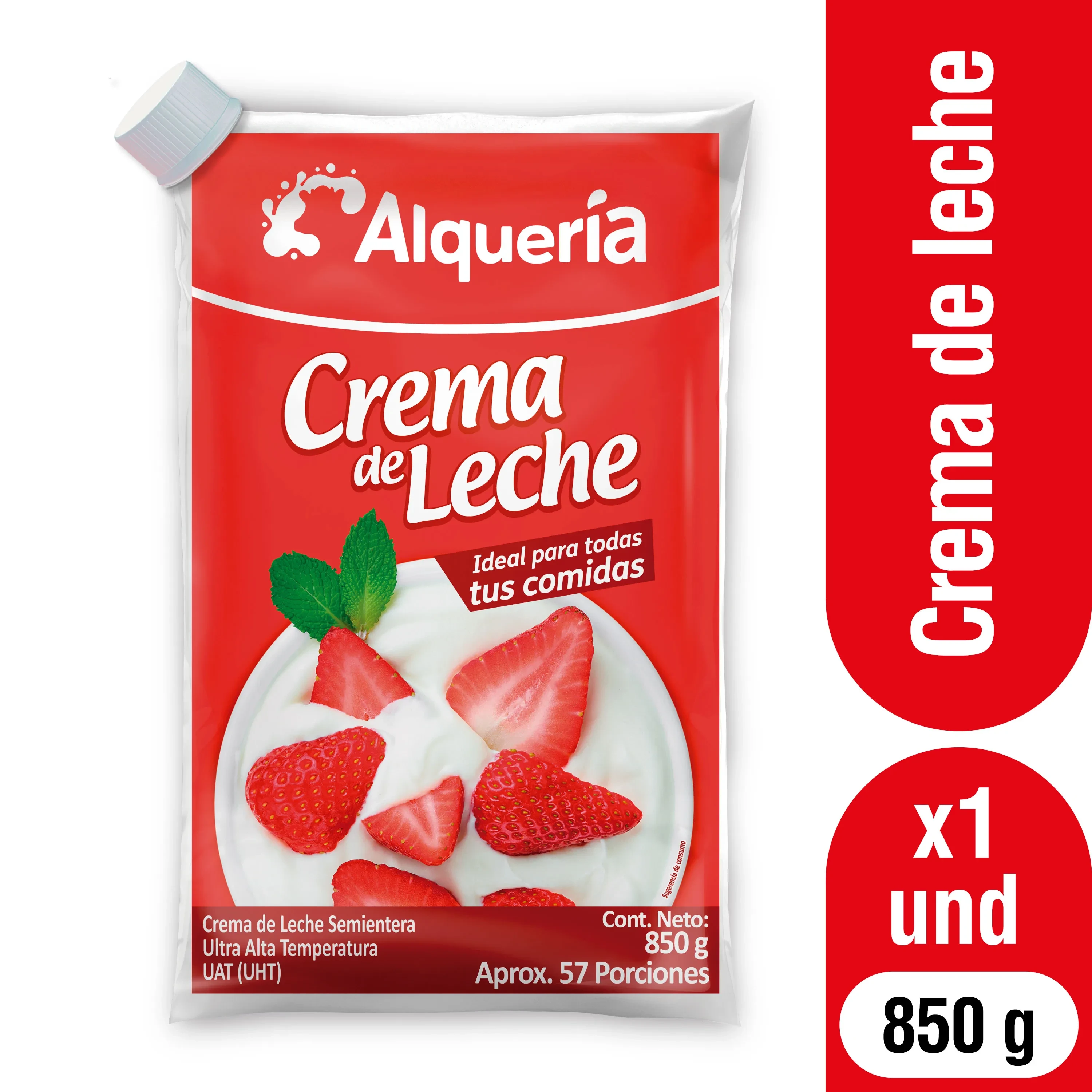 CREMA DE LECHE ALQUERIA BOLSA X 850 GR