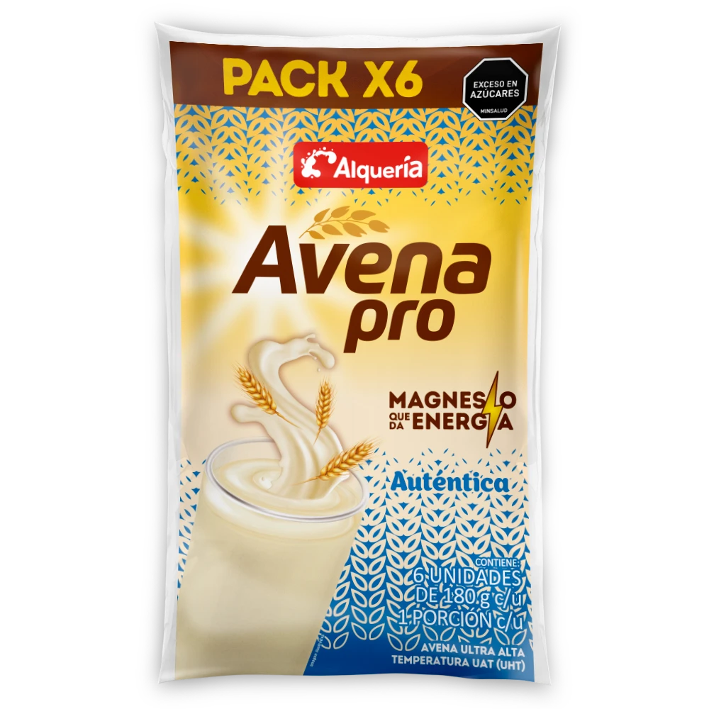 AVENA AUTENTICA ALQUERIA BOL X 180 ML X 6 UNDS (SIXPACK)