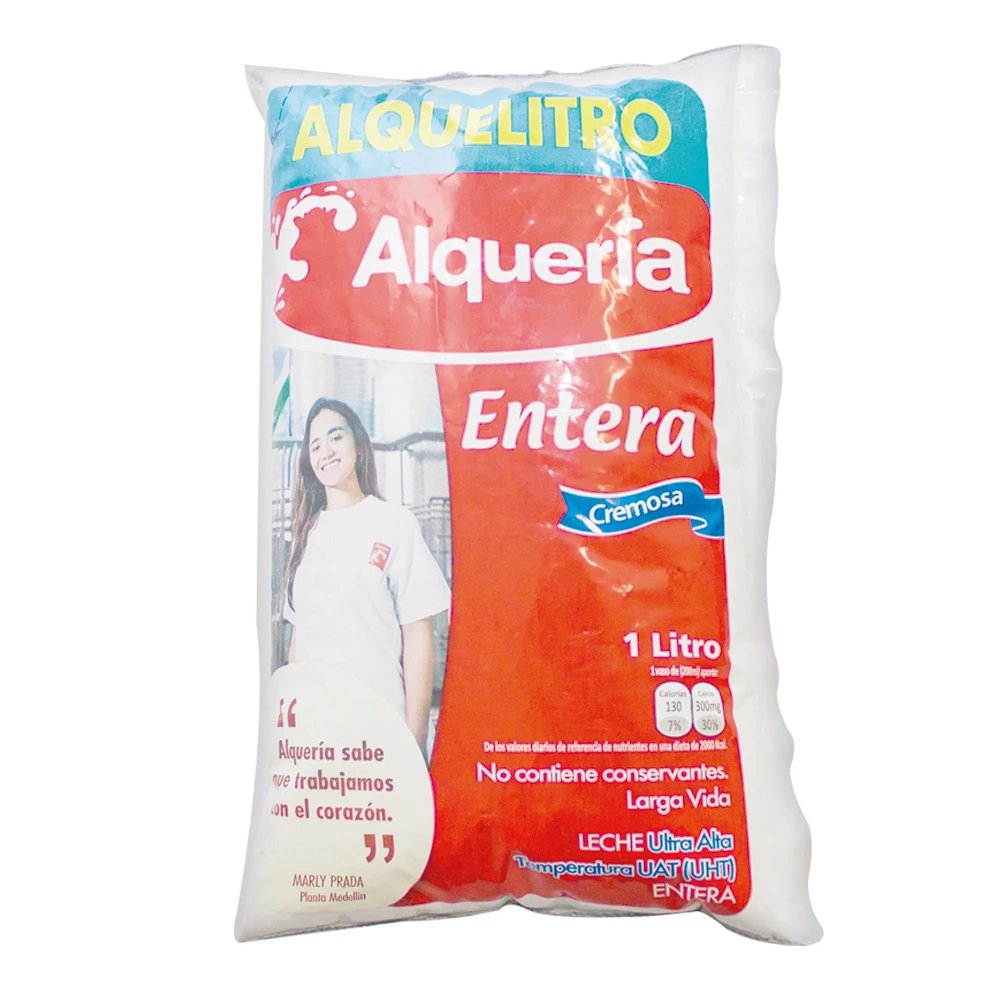LECHE ALQUERIA ENTERA ALQUILITRO BOLSA X 1L